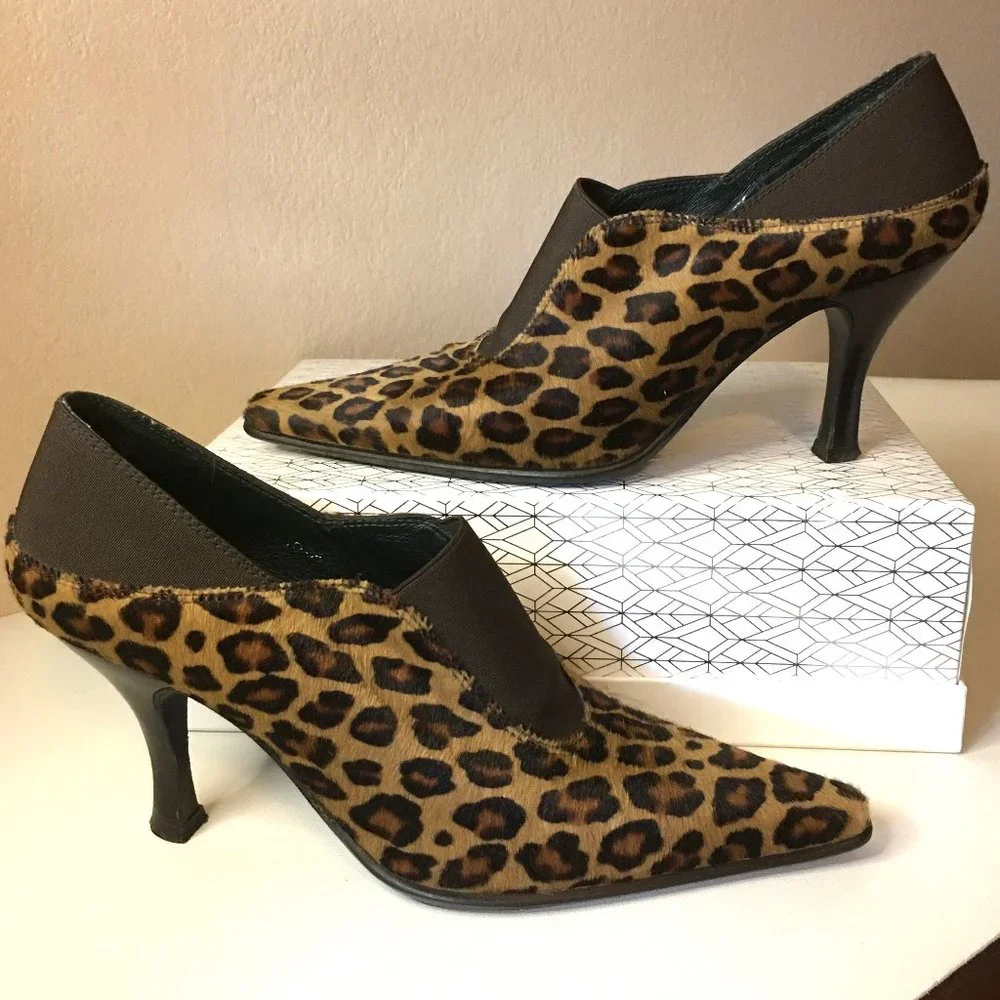 DONALD J PLINER Congo Hair Stiletto Chelsea Boots 🐆🐆 - Picture 2 of 16